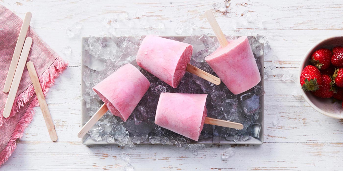 Frozen Strawberry Yogurt Pops Recipe | Zero Calorie Sweetener & Sugar ...