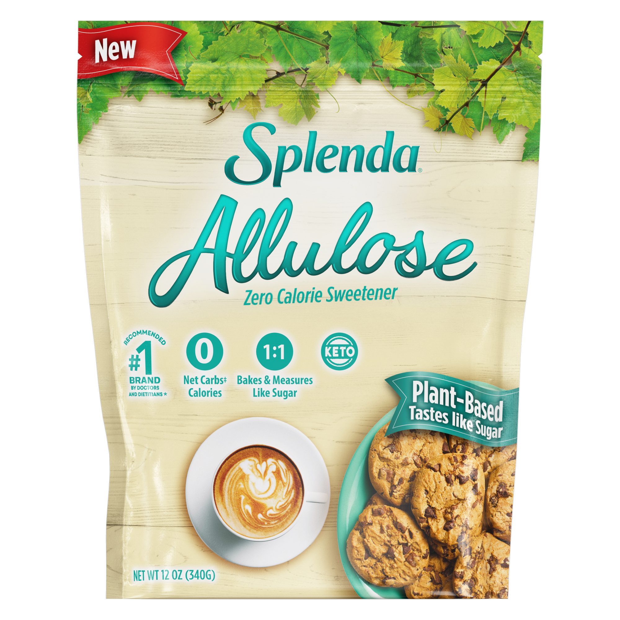 Splenda Allulose Sweetener, 12 oz Pouch  Plant-Based Zero Calorie  Sweetener. Tastes Like Sugar
