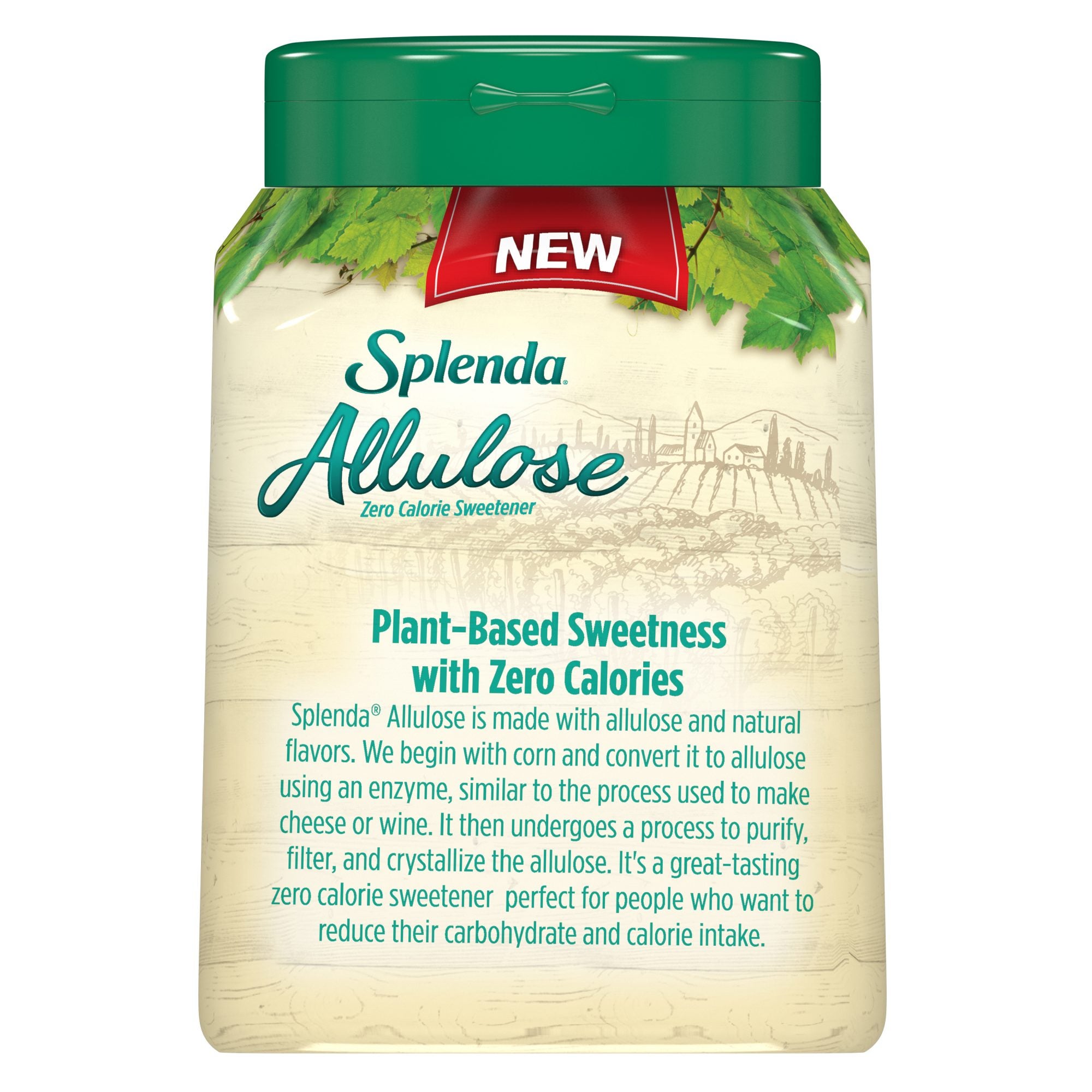 Splenda Allulose Sweetener, 9.8 oz Jar  Plant Based Zero Calorie  Sweetener. Tastes Like Sugar