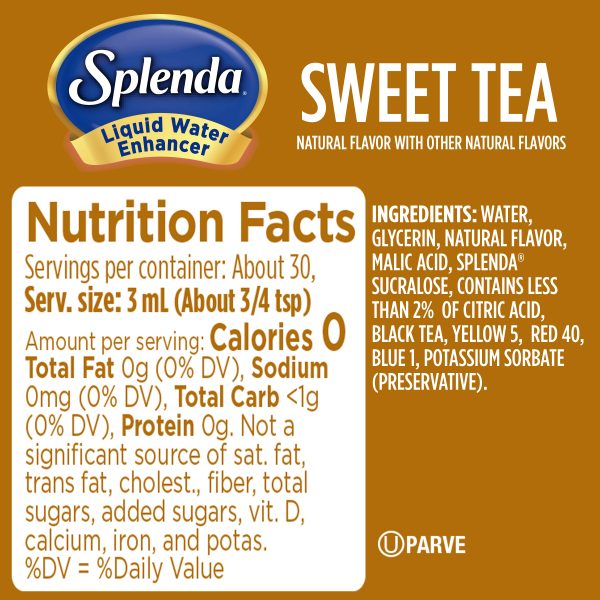Splenda Sweet Tea Liquid Water Enhancers | Zero Calories