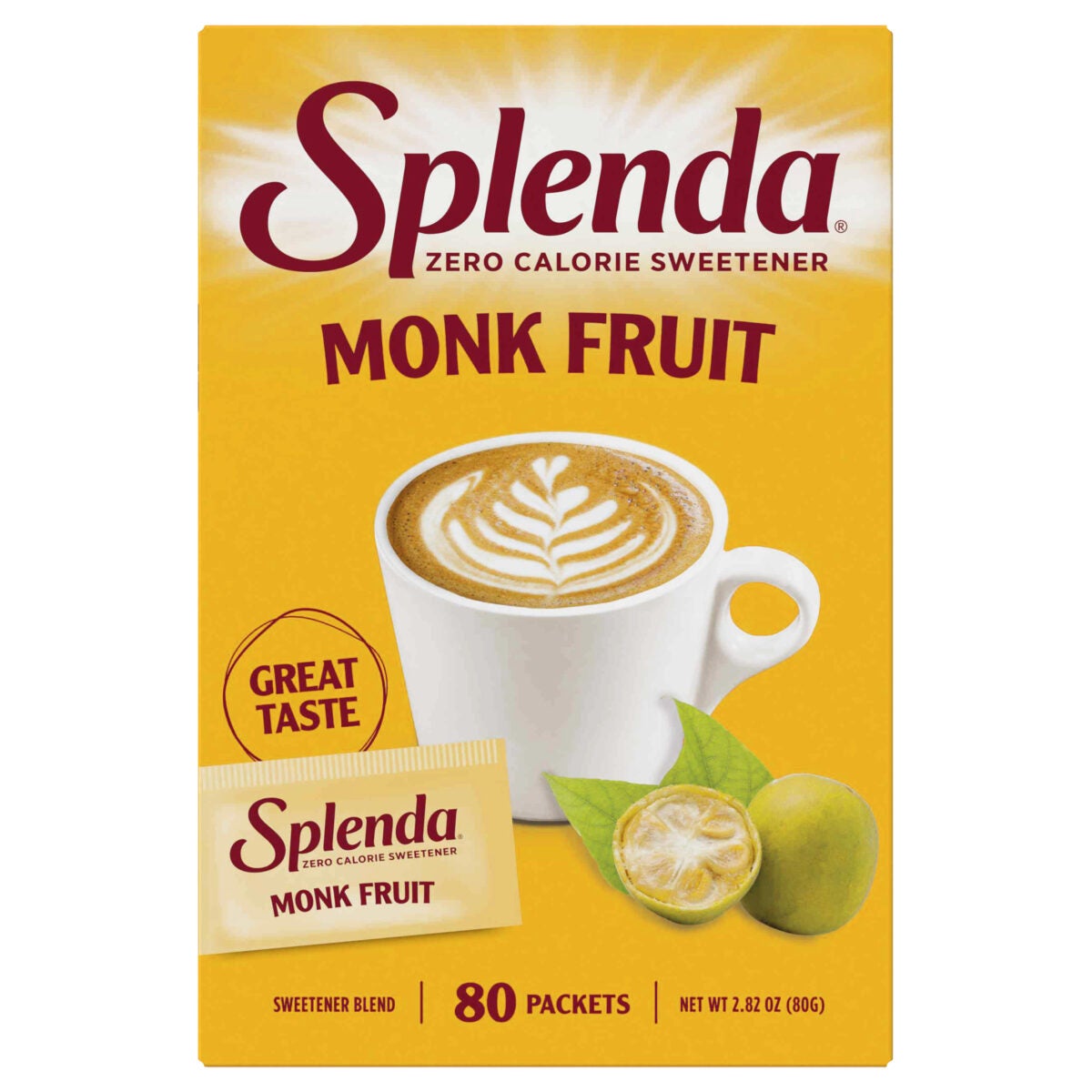 Splenda Monk Fruit Packets Front