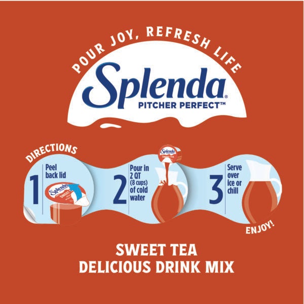 Splenda Pitcher Perfect Mezcla de Bebidas sin Azúcar, Té Dulce, instrucciones