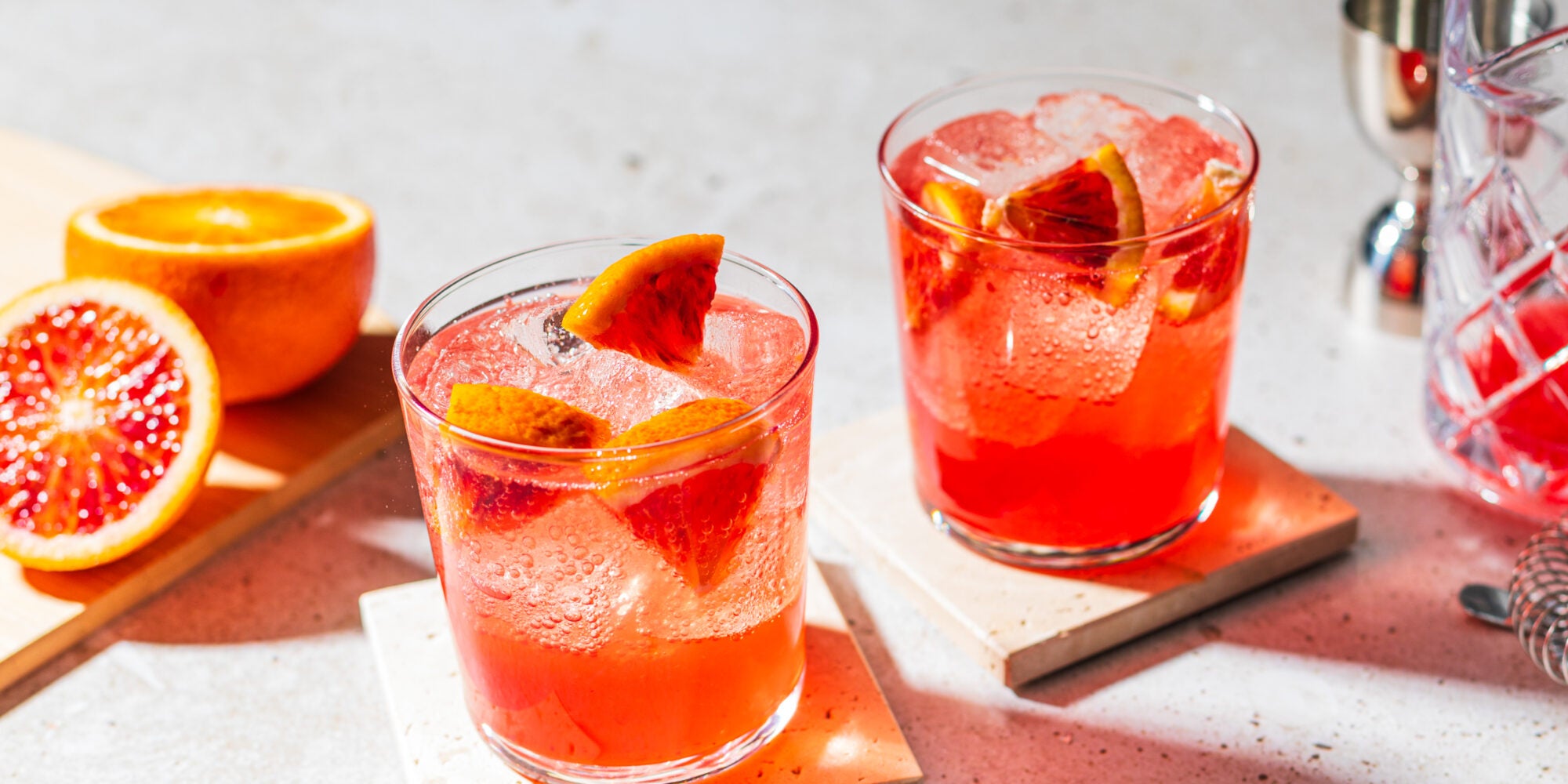 Blood Orange Bourbon Spritz