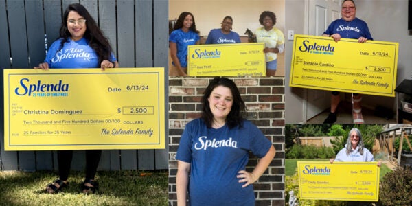 Splenda 25 Families First Recipients