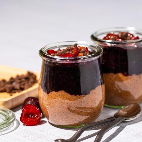 Chocolate Cherry Chia Seed Pudding