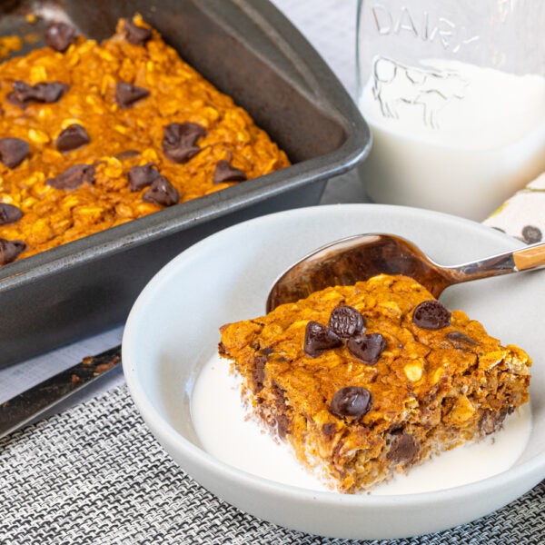 Pumpkin Chocolate Chip Baked Oatmeal