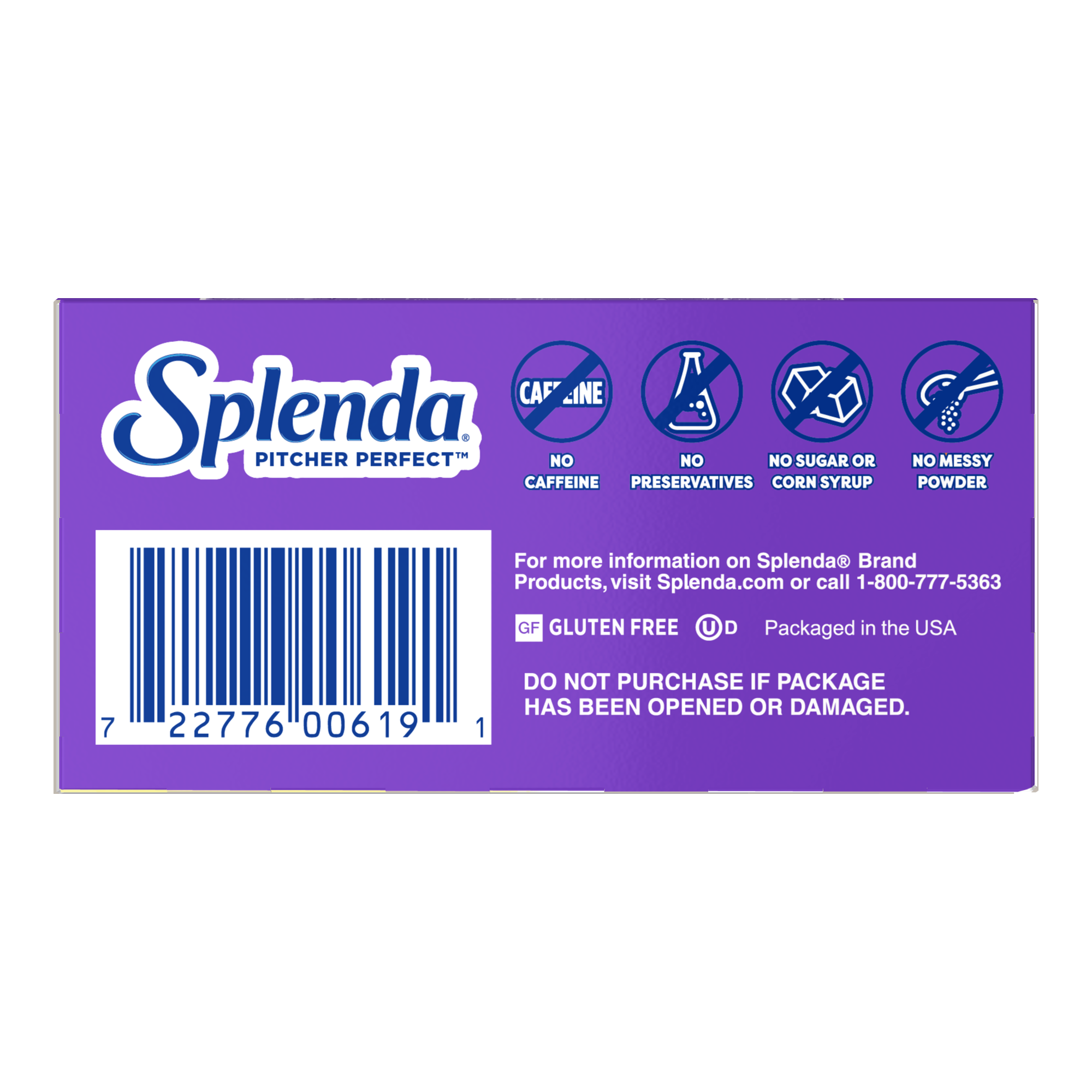 Splenda Pitcher Perfect Drink Mix Grape - Bottom